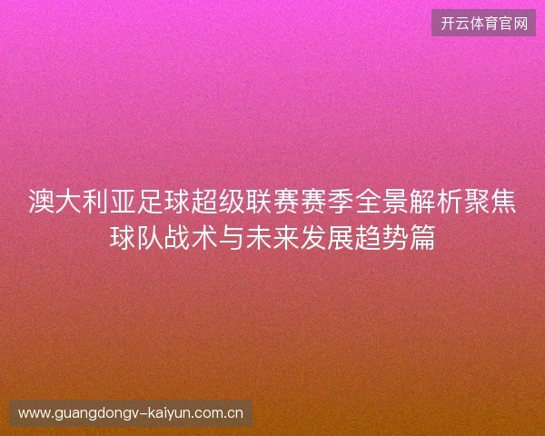 澳大利亚足球超级联赛赛季全景解析聚焦球队战术与未来发展趋势篇 澳大利亚足球超级联赛赛季全景解析聚焦球队战术与未来发展趋势篇