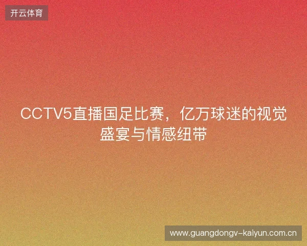 CCTV5直播国足比赛，亿万球迷的视觉盛宴与情感纽带